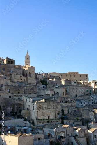 Matera, Italy - 12 August 2025: Matera historic cityscape and streets