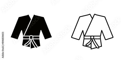 Karate set icon isolated on white background.