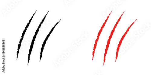 Claw mark set icon isolated on white background.