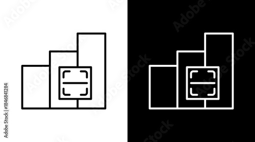 Graph Scanner Icon For Design Elements