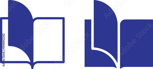 vector illustration of a book abstract, geometric shapes, minimalist, modern, clean, symmetrical, graphic design