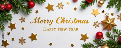Merry christmas and happy new year celebration festive gathering holiday decor joyful atmosphere close-up view cheerful spirit