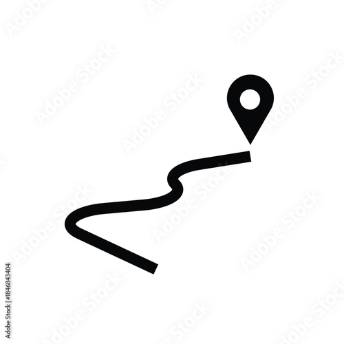 map pin  logo icon illustration flat