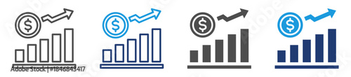 sales icon set with multiple style