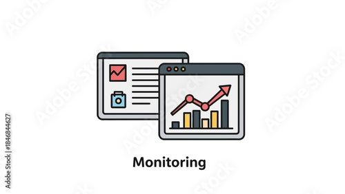 Monitoring business performance with graphs and reports on screens