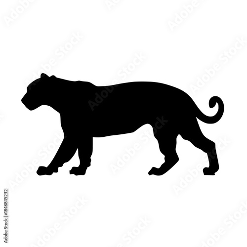 Elegant Silhouette Jaguar | Clean, isolated vector art for creative projects.