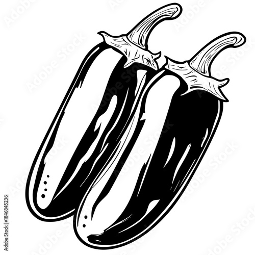 Vibrant Jalapeno Peppers | Clean, isolated vector art for creative projects.