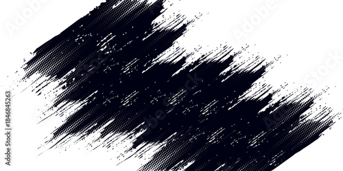 black grunge grain background, pointillism dots gradient or dotwork pattern, vector stipple effect. Grain noise halftone eps 10