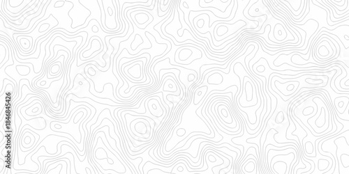 Modern abstract area wire location discovery vector topo map design. White paper background with topographic world grid wave Topographic map geographic line texture.