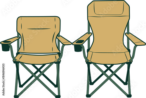 Wooden dining chair with upholstered seat, isolated 3D render on white background