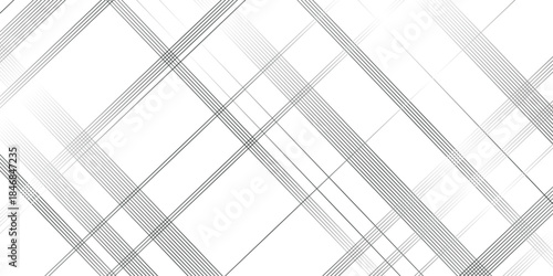 Vector abstract black and white gradient stripe diagonal curves thin overlap line. vector abstraction line transparent wavy fabric web geometric pattern technology texture design.