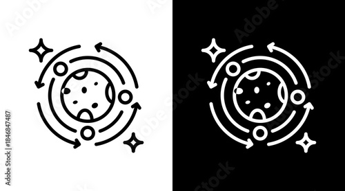 Orbit Path Icon For Design Elements