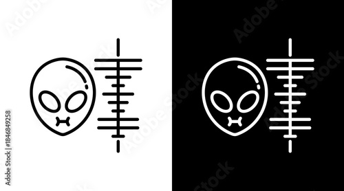 Alien Signal Icon For Design Elements