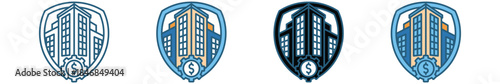 Multicolor vector illustration set of ESG foundation and governance concepts, featuring modern web banner icons for sustainability foundations, corporate responsibility,  and business