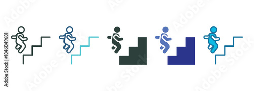 Small Step Progress Icon Set Multiple Style Of