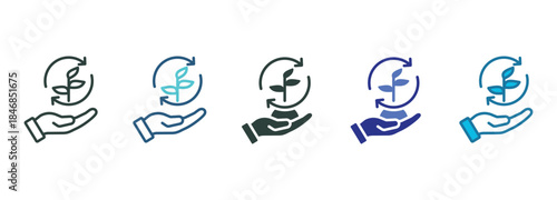 Sustain Icon Set Multiple Style Of