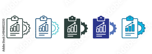 Kaizen Board Icon Set Multiple Style Of