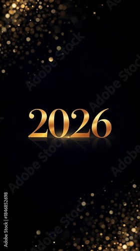 New Year 2026 Celebration. This photo is themed New Year celebration with luxurious and elegant aesthetics