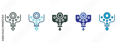 Bottleneck Fix Icon Set Multiple Style Of