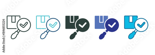 Quality Checkpoint Icon Set Multiple Style Of