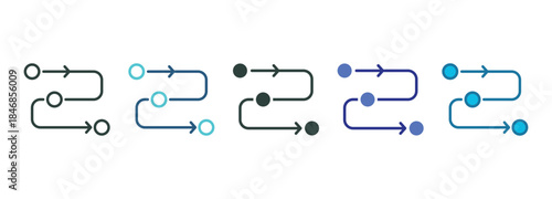 Process Transparency Icon Set Multiple Style Of