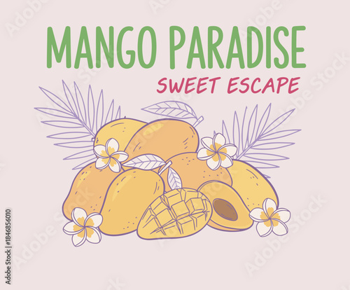 Summer fruits vector print designs. Organic food artwork for for t-shirt. Nature fruit print design. Fruit vintage t-shirt design. Retro fruit tropics. Local farmer markets.