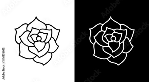 Red Rose Icon For Design Elements