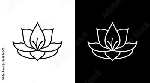 White Lotus Icon For Design Elements