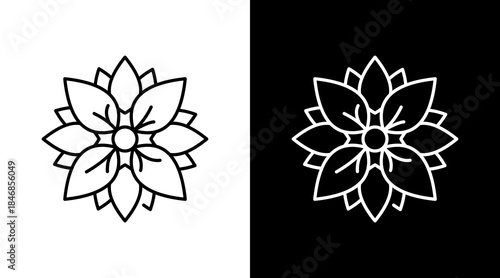 Blooming Flower Icon For Design Elements