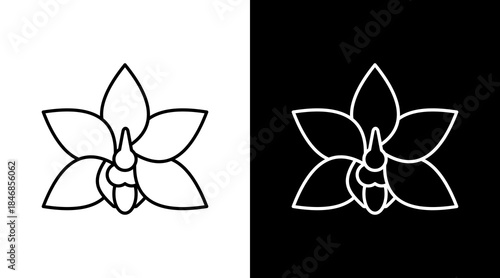 Exotic Orchid Icon For Design Elements