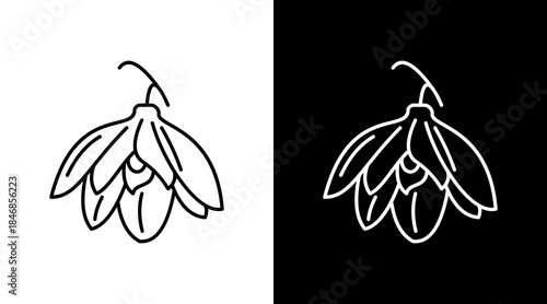 Snowdrop Flower Icon For Design Elements