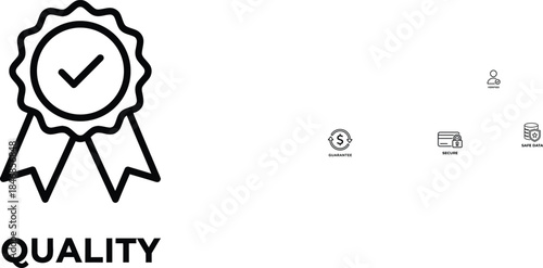 Quality assurance badge icon