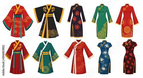 Elegant Variety of Traditional Chinese Clothing Designs for Cultural Appreciation