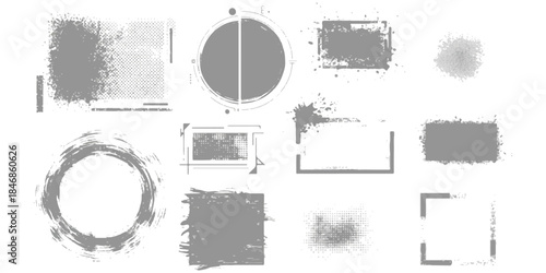 Various distressed textures and abstract shapes for grunge graphic design projects