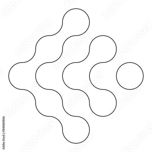 Abstract Diamond Network with Curved Segments and Detached Circle