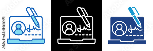 Electronic Signature triplestyle icon