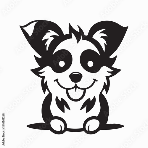Cute Dog Icon Vector Adorable Puppy Character Design