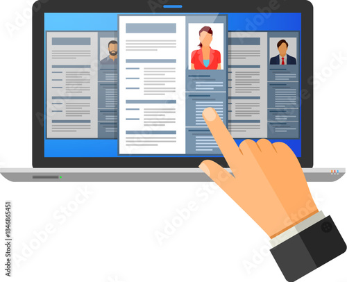 Online Employment and Hiring Concept