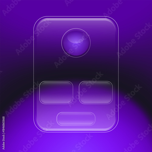 
Purple Glassmorphism UI Template With Futuristic Control Layout