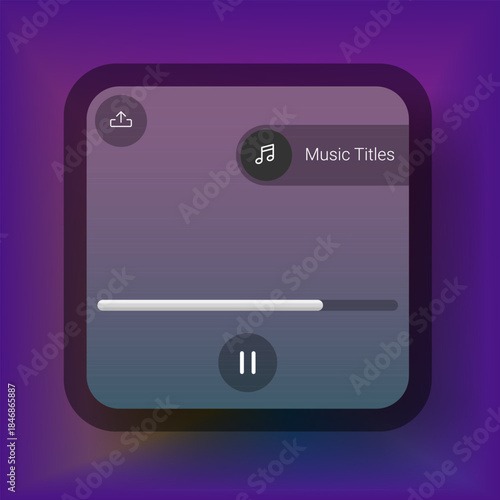 Modern Music Player UI With Purple Gradient Interface