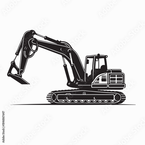 Excavator Vector Images. Hydraulic excavator Vector Images
