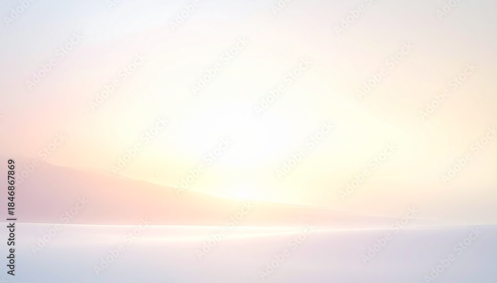 Obraz premium Abstract sunset background with beautiful yellow and orange light on the horizon, bright sun, and clouds in the blue sky