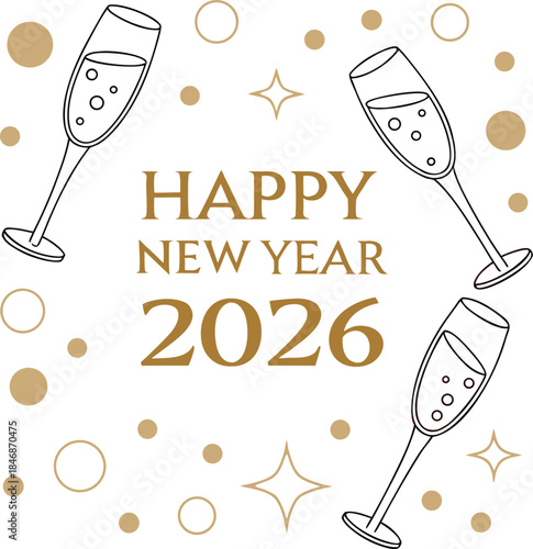 A happy birthday celebration dinner design featuring a vintage restaurant menu illustration with a retro plate, fork, knife icon, and festive food art decoration label