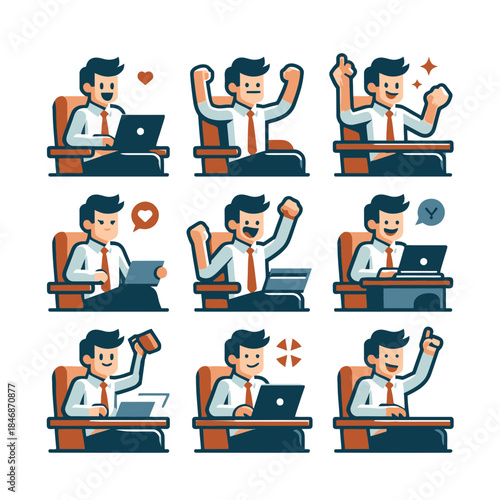 man in office with passion