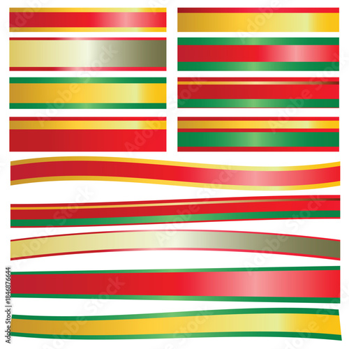 A set of ribbons for Christmas and New Year