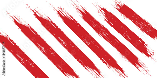 Straight red ink vector lines pack. Bloody color long and round hand-drawn brushstroke text highlights, frames, circles. Asian calligraphy, design modern eps10