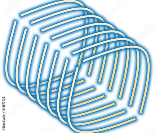 Abstract Spiral Loop Frame PNG | Dynamic Rotating Line Design
