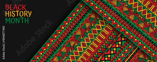 Black history month celebrate. hand drawn black history month pattern background,