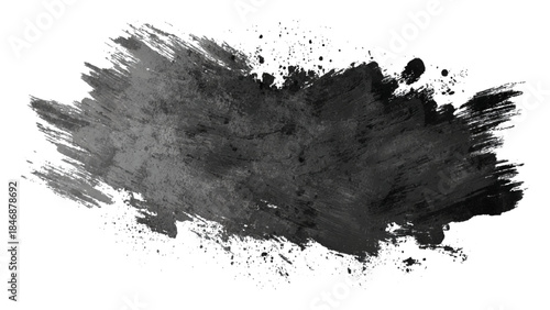 Abstract grunge paint brushstroke texture. scratched dirty ink splatter stains black and white brush stroke artistic vector background design.