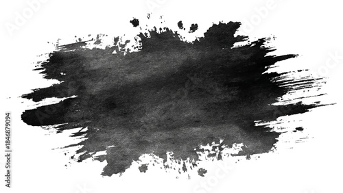 Abstract grunge paint brushstroke texture. scratched dirty ink splatter stains black and white brush stroke artistic vector background design.